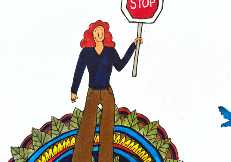 Stop - drawing by sara smeaton